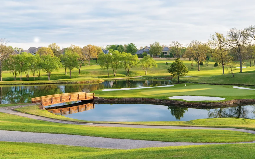 A view of the 15th green at Pinnacle Country Club