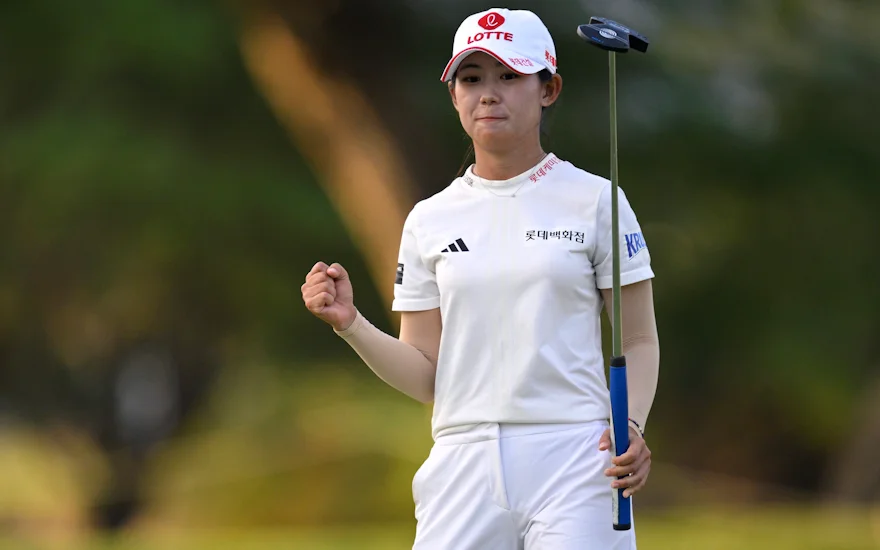 Youmin Hwang During Round 2 of the Lotte Championship.